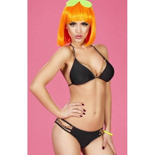 Czarne bikini z łańcuszkami 3664 ze sklepu intimiti.pl w kategorii Stroje kąpielowe - zdjęcie 187900286