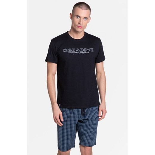 Henderson Dojo 38883-99X piżama męska czarno-granatowa ze sklepu intimiti.pl w kategorii Piżamy męskie - zdjęcie 187900697