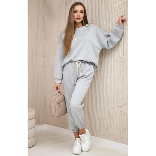 Komplet dresowy bluza i spodnie szary ze sklepu intimiti.pl w kategorii Dresy damskie - zdjęcie 187901085