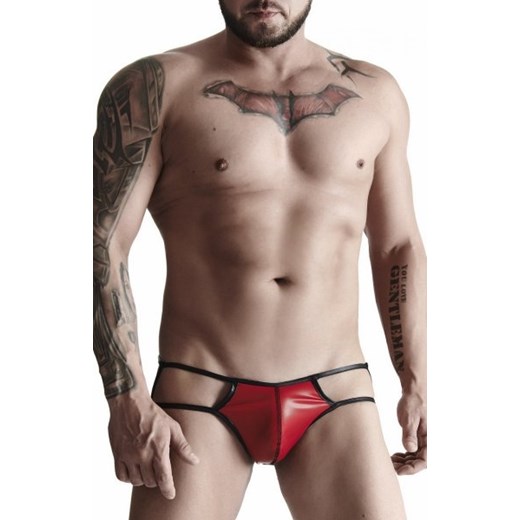 Erotyczne slipy wetlook czerwone BRI013 ze sklepu intimiti.pl w kategorii Majtki męskie - zdjęcie 187901178
