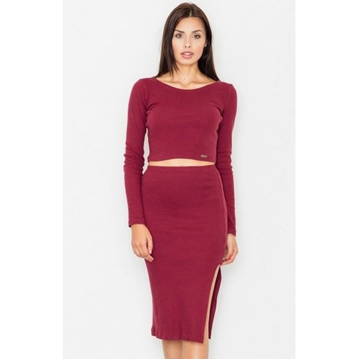 Figl M484 sukienka bordowa ze sklepu intimiti.pl w kategorii Sukienki - zdjęcie 187901226