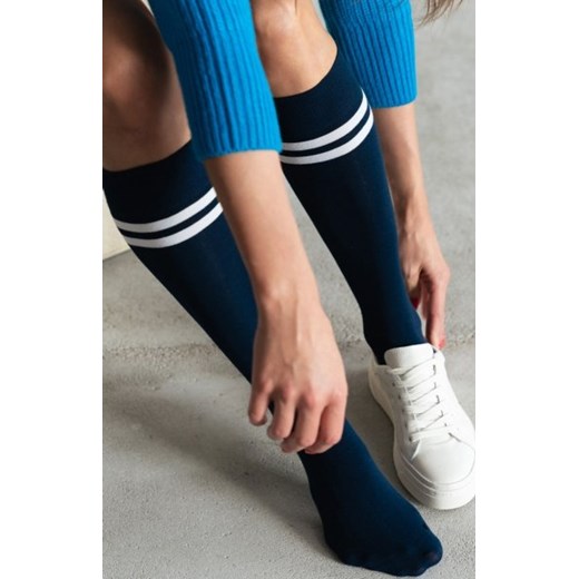 Steven 072 podkolanówki bawełniane z paskami ze sklepu intimiti.pl w kategorii Podkolanówki - zdjęcie 187901688