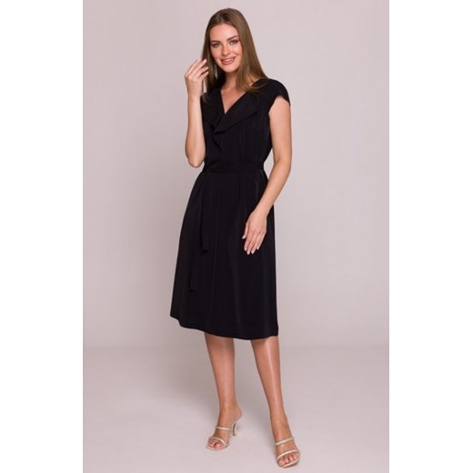 Stylove S411 sukienka z żabotem czarna ze sklepu intimiti.pl w kategorii Sukienki - zdjęcie 187902317
