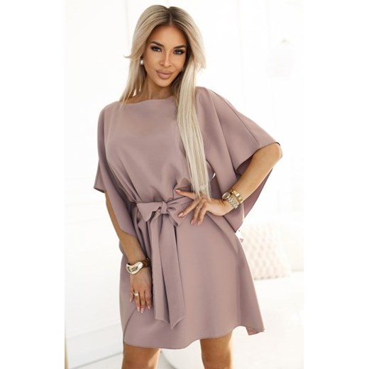 Numoco 287-37 SOFIA sukienka motyl z wiązaniem w pasie ze sklepu intimiti.pl w kategorii Sukienki - zdjęcie 187902498