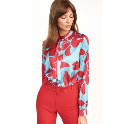 Wzorzysta bluzka damska w kwiaty ze sklepu intimiti.pl w kategorii Koszule damskie - zdjęcie 187902789