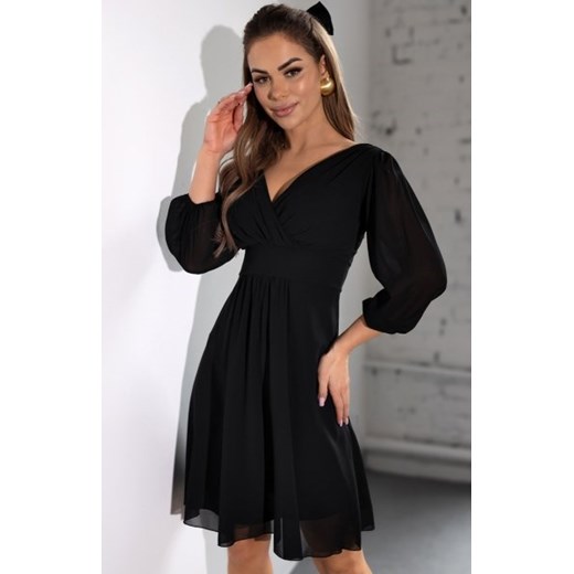 Nifiko Maja szyfonowa sukienka czarna ze sklepu intimiti.pl w kategorii Sukienki - zdjęcie 187903238