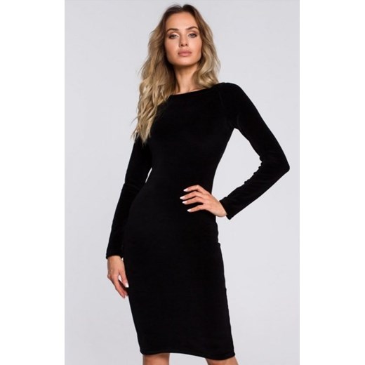 Welurowa ołówkowa sukienka Moe M565 ze sklepu intimiti.pl w kategorii Sukienki - zdjęcie 187903257