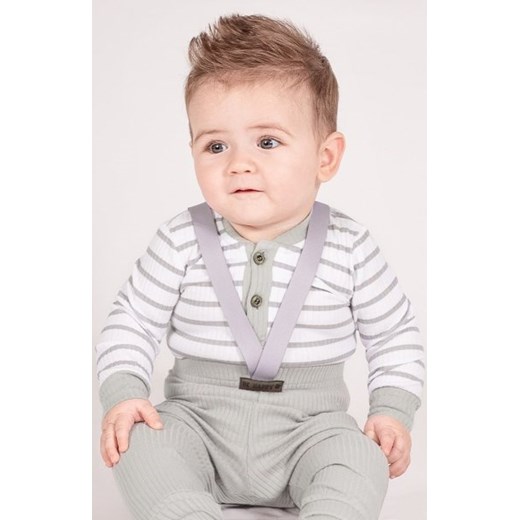 Bawełniane body w paski szare ze sklepu intimiti.pl w kategorii Body niemowlęce - zdjęcie 187903379