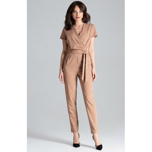 Kopertowy kombinezon damski L027 brązowy ze sklepu intimiti.pl w kategorii Kombinezony damskie - zdjęcie 187903418
