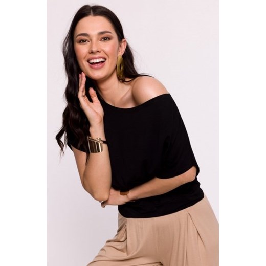 Bewear B287 bluzka wiskozowa nietoperz czarna ze sklepu intimiti.pl w kategorii Bluzki damskie - zdjęcie 187903587