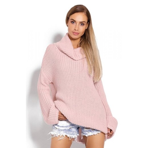 PeekaBoo 70012 gruby sweter golf różowy ze sklepu intimiti.pl w kategorii Swetry damskie - zdjęcie 187904206