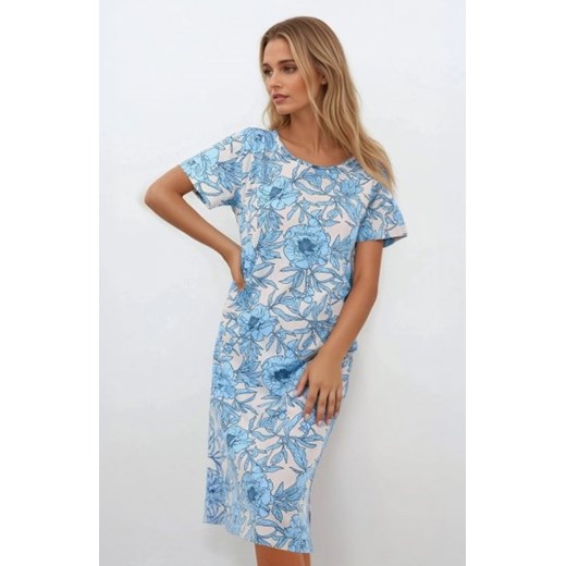 Momenti Per Me Blue Peony koszula damska ze sklepu intimiti.pl w kategorii Koszule nocne - zdjęcie 187904758