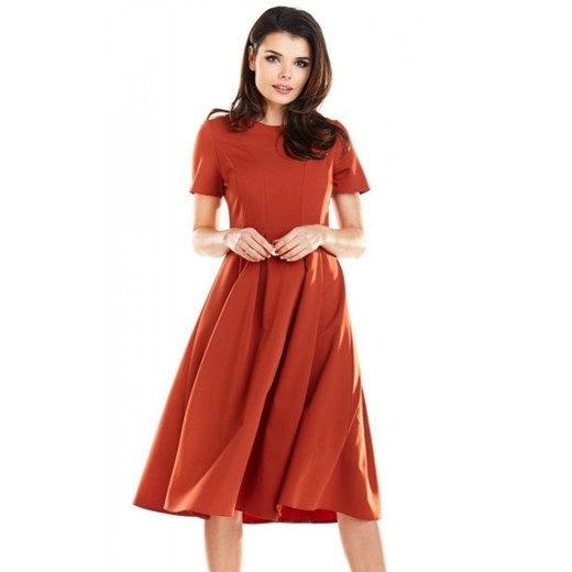 Sukienka ceglasta Awama A253 ze sklepu intimiti.pl w kategorii Sukienki - zdjęcie 187904945