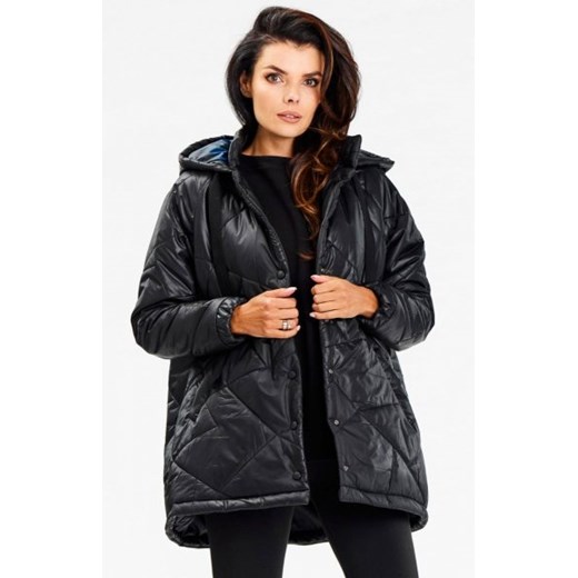 Awama A687 oversizowa kurtka z kapturem ze sklepu intimiti.pl w kategorii Kurtki damskie - zdjęcie 187905068