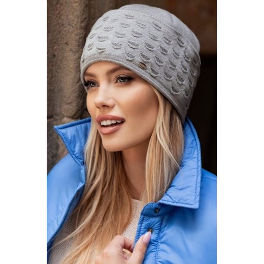 Kamea Funkia czapka damska szara ze sklepu intimiti.pl w kategorii Czapki zimowe damskie - zdjęcie 187906555