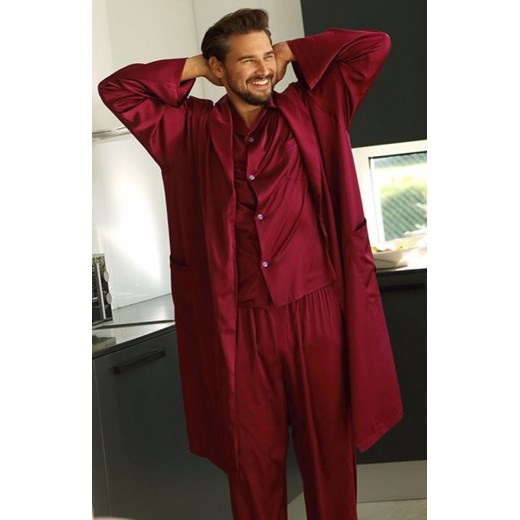 Dkaren Lukas satynowy szlafrok męski ze sklepu intimiti.pl w kategorii Szlafroki męskie - zdjęcie 187907757