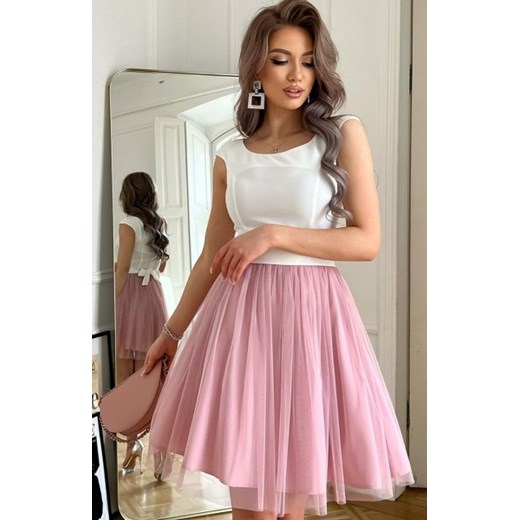 Bicotone 283-36 rozkloszowana sukienka z tiulem ze sklepu intimiti.pl w kategorii Sukienki - zdjęcie 187907876