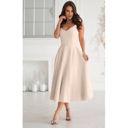 Efektowna rozkloszowana sukienka midi 244-21 ze sklepu intimiti.pl w kategorii Sukienki - zdjęcie 187908047