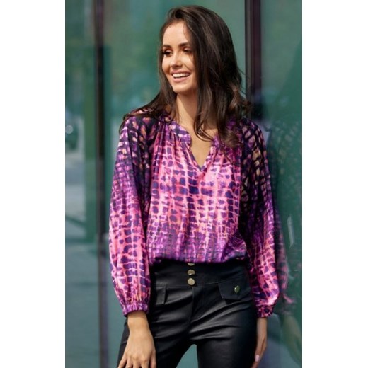 Elegancka bluzka damska w print 0148 Y03 ze sklepu intimiti.pl w kategorii Bluzki damskie - zdjęcie 187908117