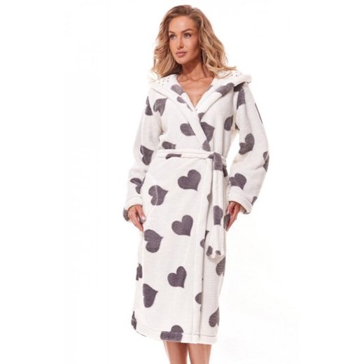 L&amp;L 2311 Futura szlafrok damski w serca ze sklepu intimiti.pl w kategorii Szlafroki damskie - zdjęcie 187908699