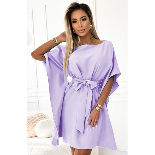 Numoco 287-29 SOFIA kobieca sukienka motyl z wiązaniem w pasie ze sklepu intimiti.pl w kategorii Sukienki - zdjęcie 187908927