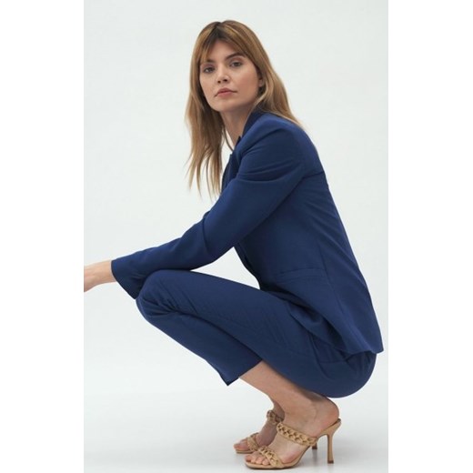 Klasyczny granatowy żakiet Nife Z38 ze sklepu intimiti.pl w kategorii Marynarki damskie - zdjęcie 187909078