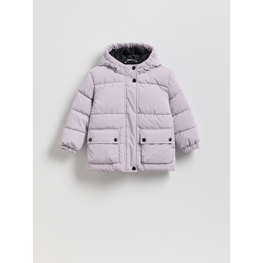 Reserved - Gumowana kurtka z kapturem - lawendowy ze sklepu Reserved w kategorii Kurtki dziewczęce - zdjęcie 187909466