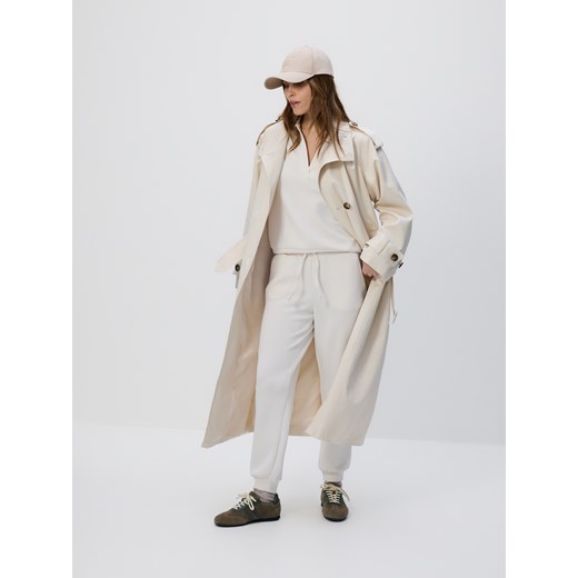 Reserved - Dresowe joggery - beżowy ze sklepu Reserved w kategorii Spodnie damskie - zdjęcie 187909609