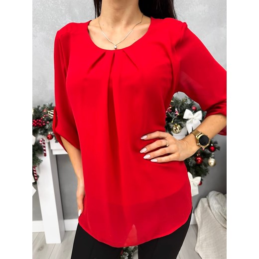 Czerwona Bluzka Modnakiecka.pl 40 ModnaKiecka.pl