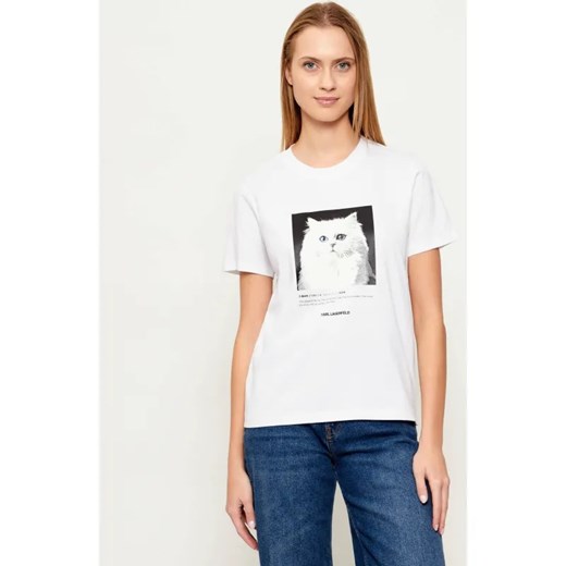 Karl Lagerfeld T-shirt Portrait | Classic fit ze sklepu Gomez Fashion Store w kategorii Bluzki damskie - zdjęcie 187911318