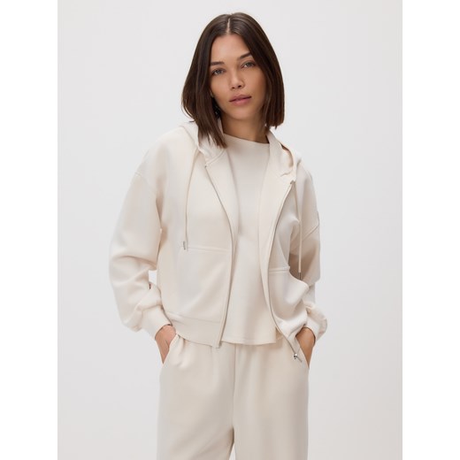 Reserved - Oversizowa bluza - beżowy ze sklepu Reserved w kategorii Bluzy damskie - zdjęcie 187913588
