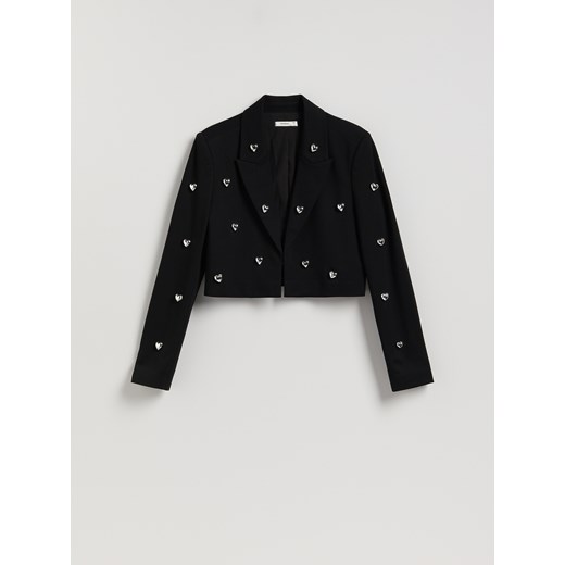 Reserved - Marynarka z aplikacjami - czarny ze sklepu Reserved w kategorii Kurtki damskie - zdjęcie 187913727