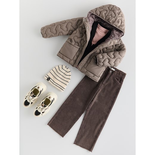 Reserved - Lekka pikowana kurtka - brązowy ze sklepu Reserved w kategorii Kurtki dziewczęce - zdjęcie 187916336