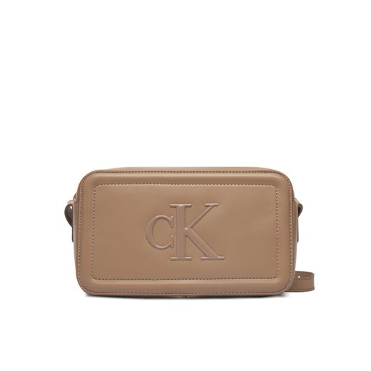 Torebka Calvin Klein Bold Ck Camera Bag LV04F3220G Beżowy ze sklepu eobuwie.pl w kategorii Listonoszki - zdjęcie 187917638