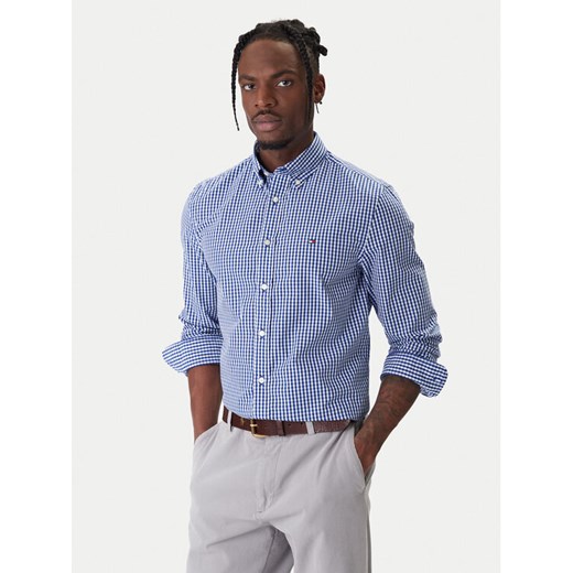 Tommy Hilfiger Koszula Gingham MW0MW41713 Niebieski Regular Fit ze sklepu MODIVO w kategorii Koszule męskie - zdjęcie 187917689