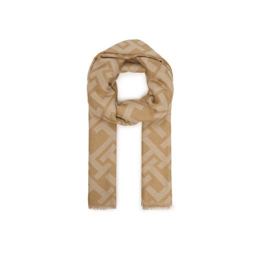Tommy Hilfiger Szal Th Monogram Heavy Scarf AW0AW18051 Beżowy ze sklepu MODIVO w kategorii Szaliki i chusty damskie - zdjęcie 187917695