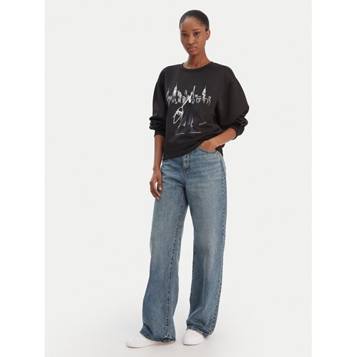 DKNY Bluza P5MOQCSC Czarny Regular Fit ze sklepu MODIVO w kategorii Bluzy damskie - zdjęcie 187917697