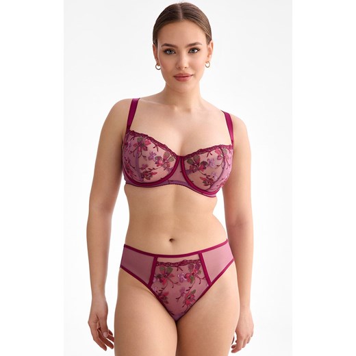 Biustonosz miękki soft balconette Karmela B139, Kolor ametyst, Rozmiar 65E, Ewa Bien ze sklepu Intymna w kategorii Biustonosze - zdjęcie 187918187