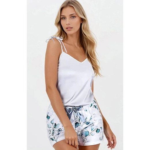 Dwuczęściowa piżama damska Emma, Kolor biało-srebrny, Rozmiar S, Momenti per me ze sklepu Intymna w kategorii Piżamy damskie - zdjęcie 187918356