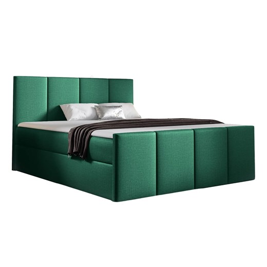 Zielone pikowane łóżko kontynentalne 5 rozmiarów K0-W04 ze sklepu Edinos.pl w kategorii Łóżka i materace - zdjęcie 187918518