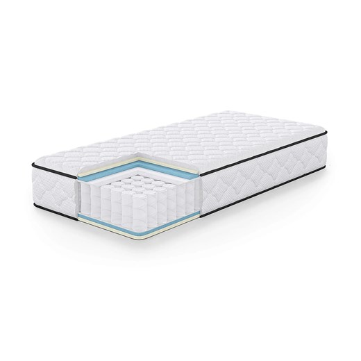 Biały materac do łóżka z pokrowcem 100x200 D1-C64 ze sklepu Edinos.pl w kategorii Łóżka i materace - zdjęcie 187918565