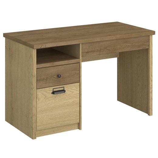 Industrialne biurko z szafką dąb cremona + dąb lefkas R8-D71 ze sklepu Edinos.pl w kategorii Biurka i sekretarzyki - zdjęcie 187918627