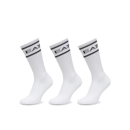 Skarpety długie EA7 Emporio Armani 7X000381 AF18572 M0066 Biały ze sklepu eobuwie.pl w kategorii Skarpetki męskie - zdjęcie 187919266