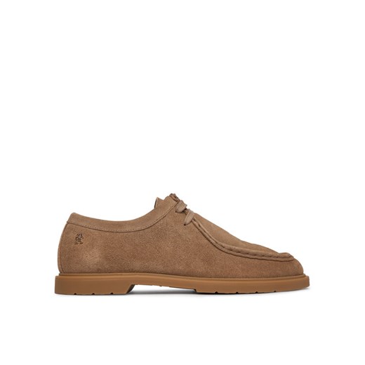 Półbuty Tommy Hilfiger Lightweight Suede Apron Toe FW0FW09262 Beżowy ze sklepu eobuwie.pl w kategorii Buty sportowe damskie - zdjęcie 187919269