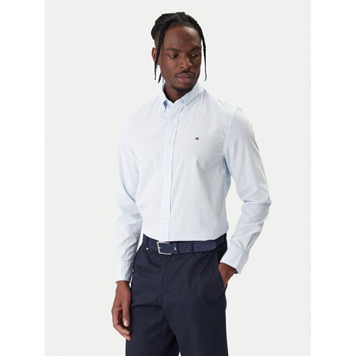 Tommy Hilfiger Koszula Gingham MW0MW41713 Błękitny Regular Fit ze sklepu MODIVO w kategorii Koszule męskie - zdjęcie 187919329