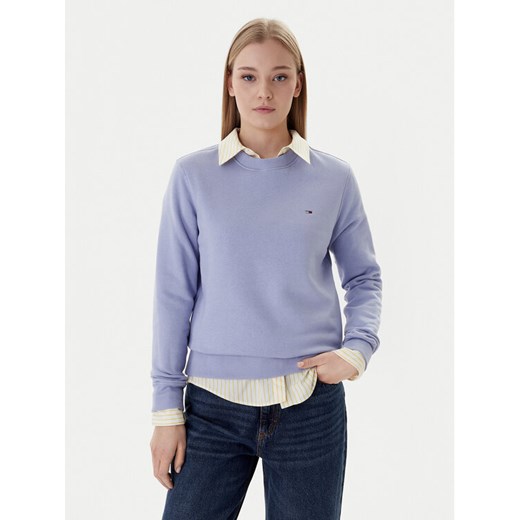 Tommy Jeans Bluza Flag DW0DW19959 Niebieski Regular Fit ze sklepu MODIVO w kategorii Bluzy damskie - zdjęcie 187919349