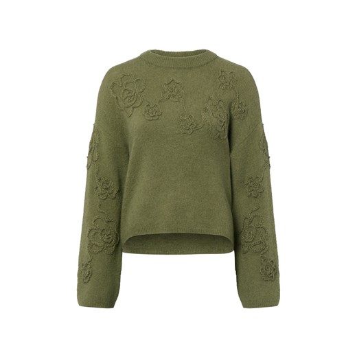 Msch Copenhagen Damski sweter z dzianiny z wełną i alpaką - MSCH Miabelle Hope Kobiety Sztuczne włókno trzcinowy wzorzysty ze sklepu vangraaf w kategorii Swetry damskie - zdjęcie 187919528