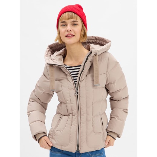 Wellensteyn Damska kurtka pikowana - Belvitini Short Kobiety beżowy jednolity ze sklepu vangraaf w kategorii Kurtki damskie - zdjęcie 187919539