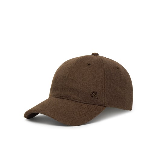 Czapka z daszkiem Calvin Klein Felt W Metal Plaque Cap LV04D5054G Brązowy ze sklepu eobuwie.pl w kategorii Czapki z daszkiem męskie - zdjęcie 187919837