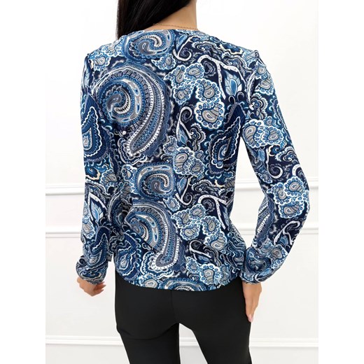 Niebieska Bluzka ze Wzorem Paisley Modnakiecka.pl 36 ModnaKiecka.pl